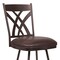Armen Living Dover 26" Counter Height Barstool in Auburn Bay and Brown Faux Leather LCDOBAABBR26 - alternate 2